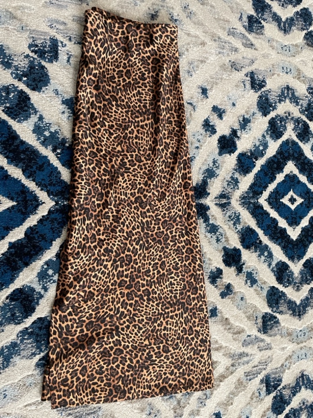 GAP Midi Leopard Print Skirt in Brown and Black